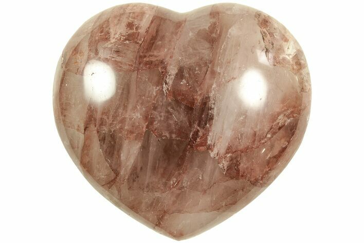 Polished Hematite (Harlequin) Quartz Heart - Madagascar #210508